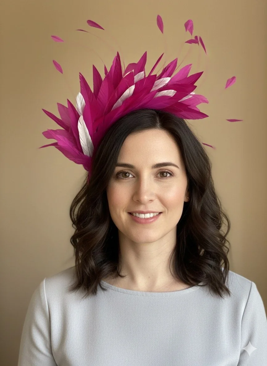 Serre-tête Lisa rose et or