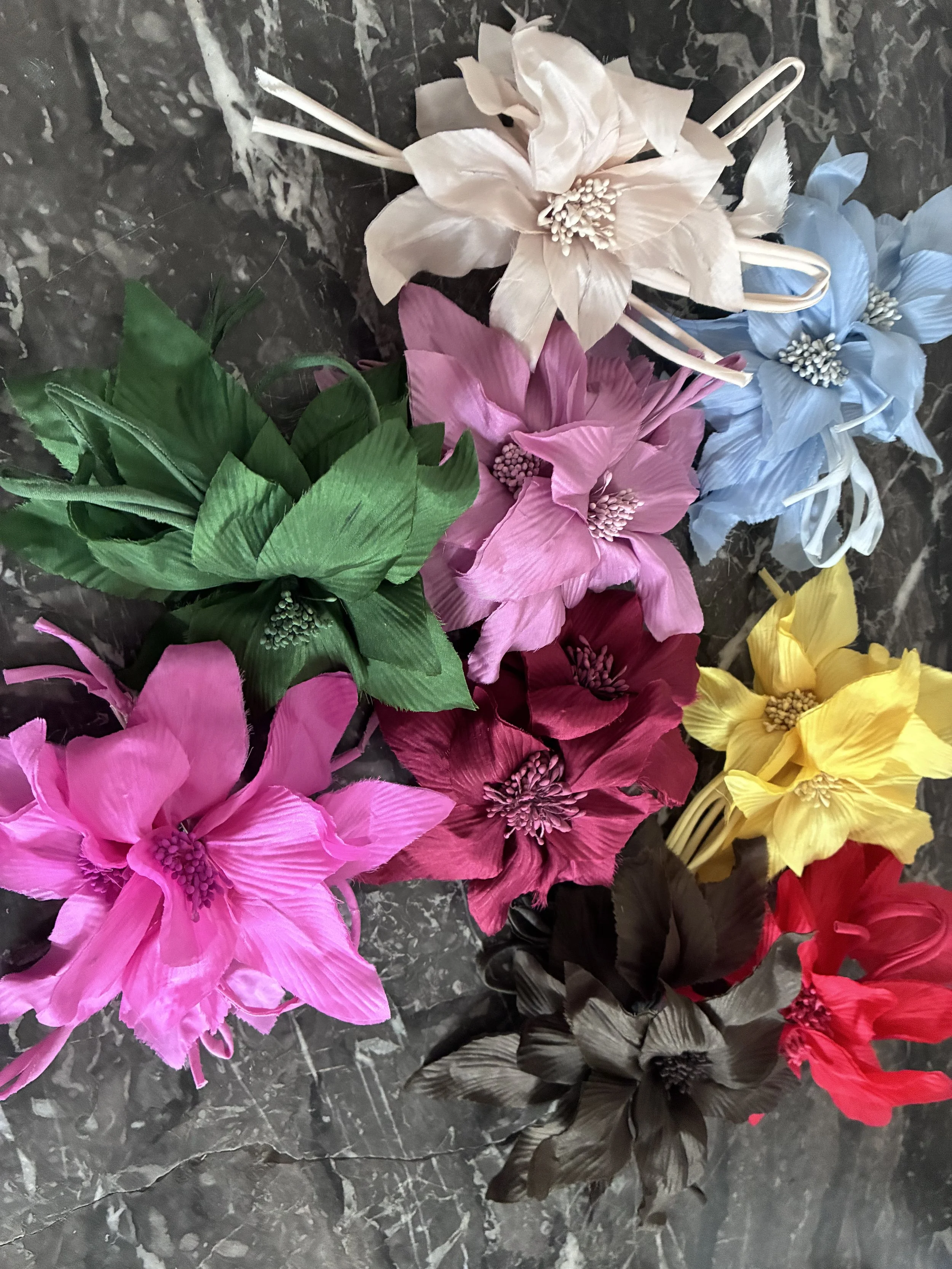 Pince fleur en tissu