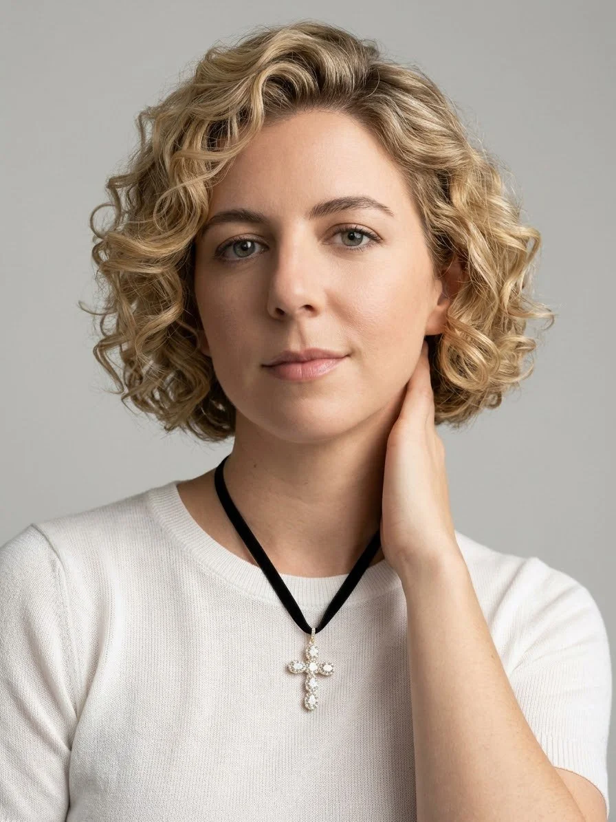 Pendentif Croix en strass