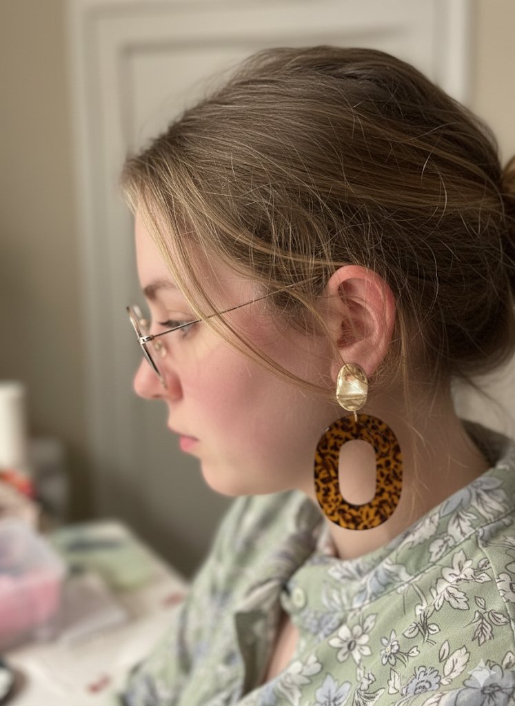 Grandes boucles d’oreilles écaille