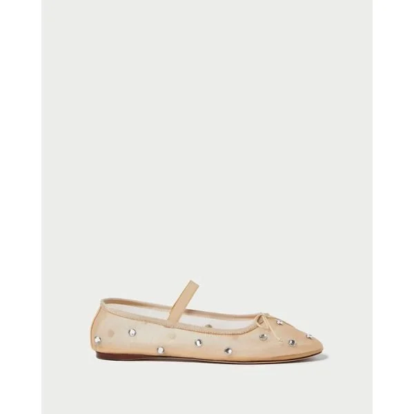 Leonie Caramel/Crystal Ballet Flat