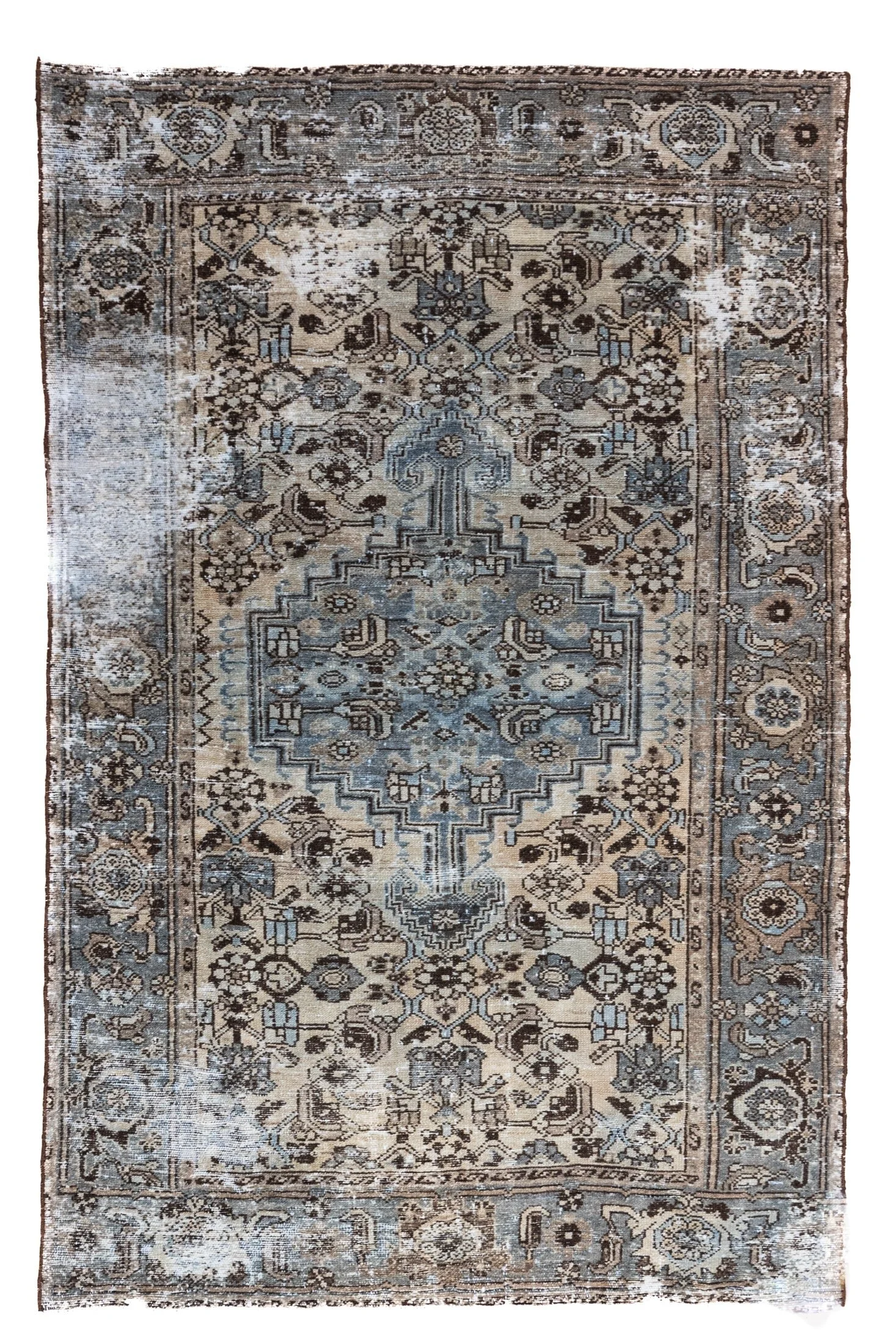 Curio Rugs | Distressed Antique Malayer Rug 4'3 X 6'8