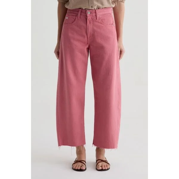 AB | Hattie Raw Hem High Waist Crop Barrel Jeans