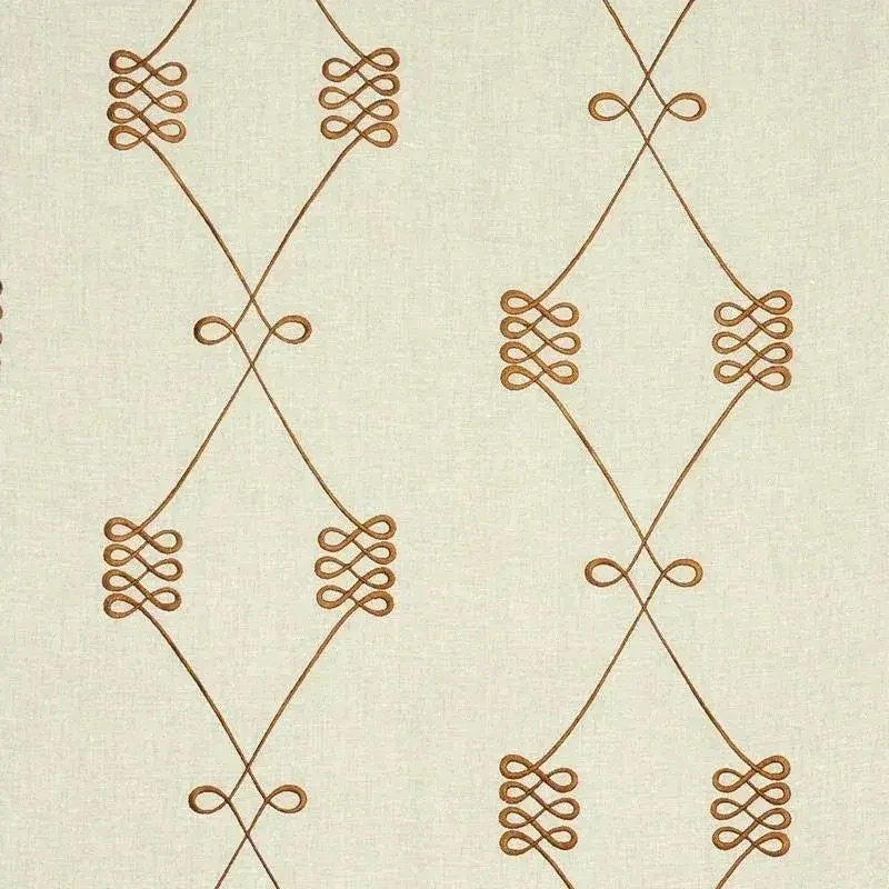 Schumacher | Nicolette Embroidery Fabric in Natural