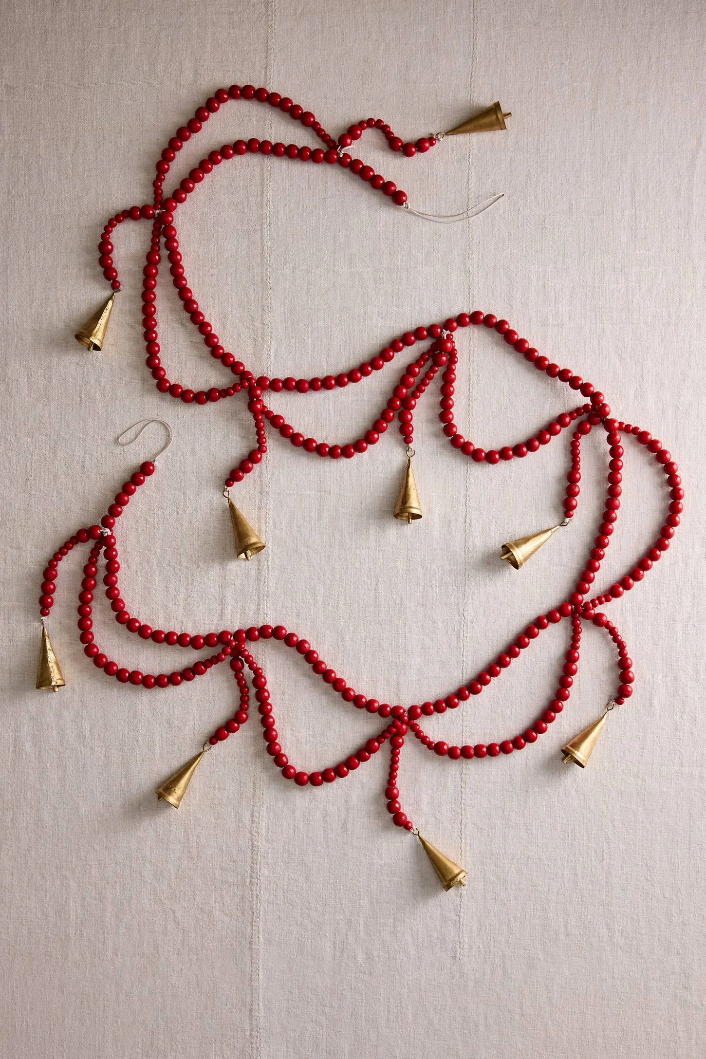 Swooping Beads + Bells Garland, 72”