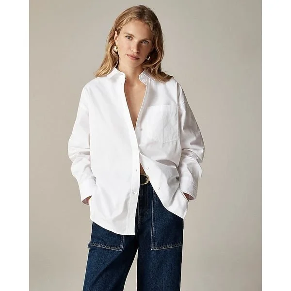 J.Crew | Étienne oversized shirt in lightweight oxford in white