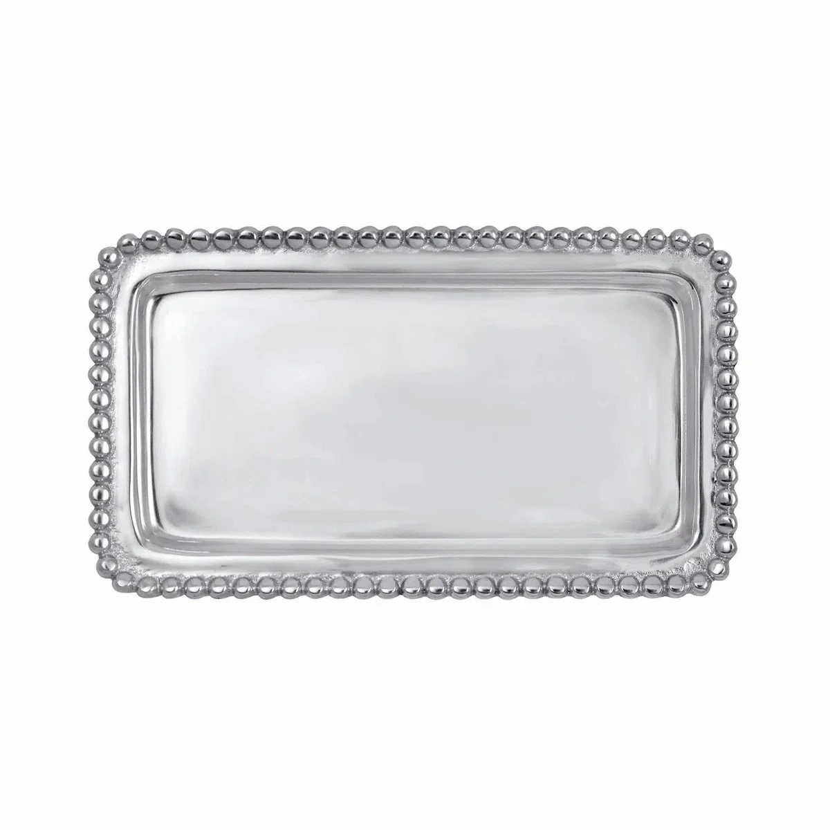 Beaded Aluminum Decorative Tray