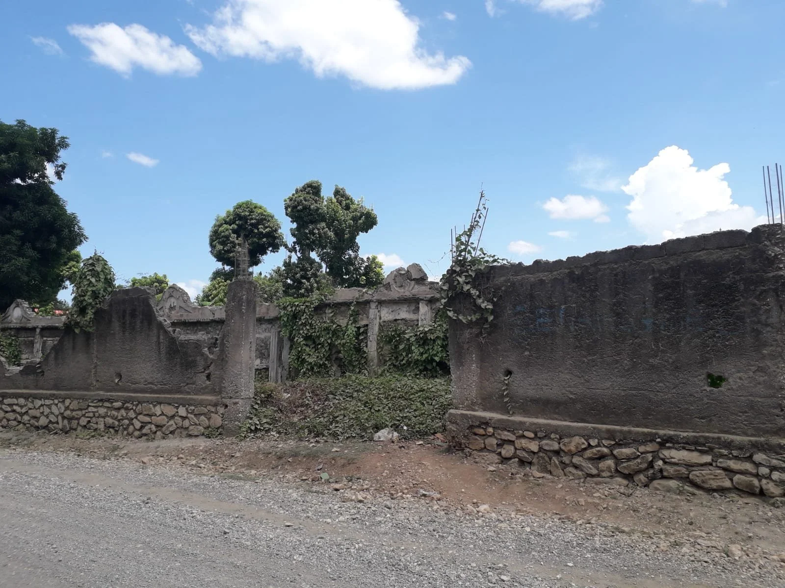 Old cemetery wall