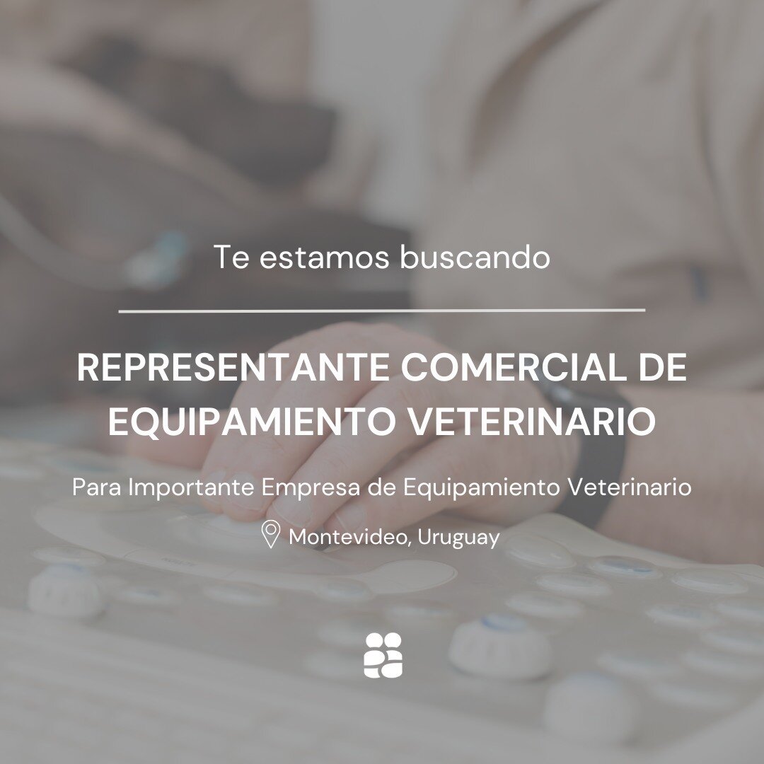 Te estamos buscando!

👉Seleccionamos REPRESENTANTE COMERCIAL DE EQUIPAMIENTO VETERINARIO para Medify, una empresa l&iacute;der en  comercializaci&oacute;n de equipamiento m&eacute;dico veterinario en Argentina y Uruguay.

📍Ubicaci&oacute;n: Montevi