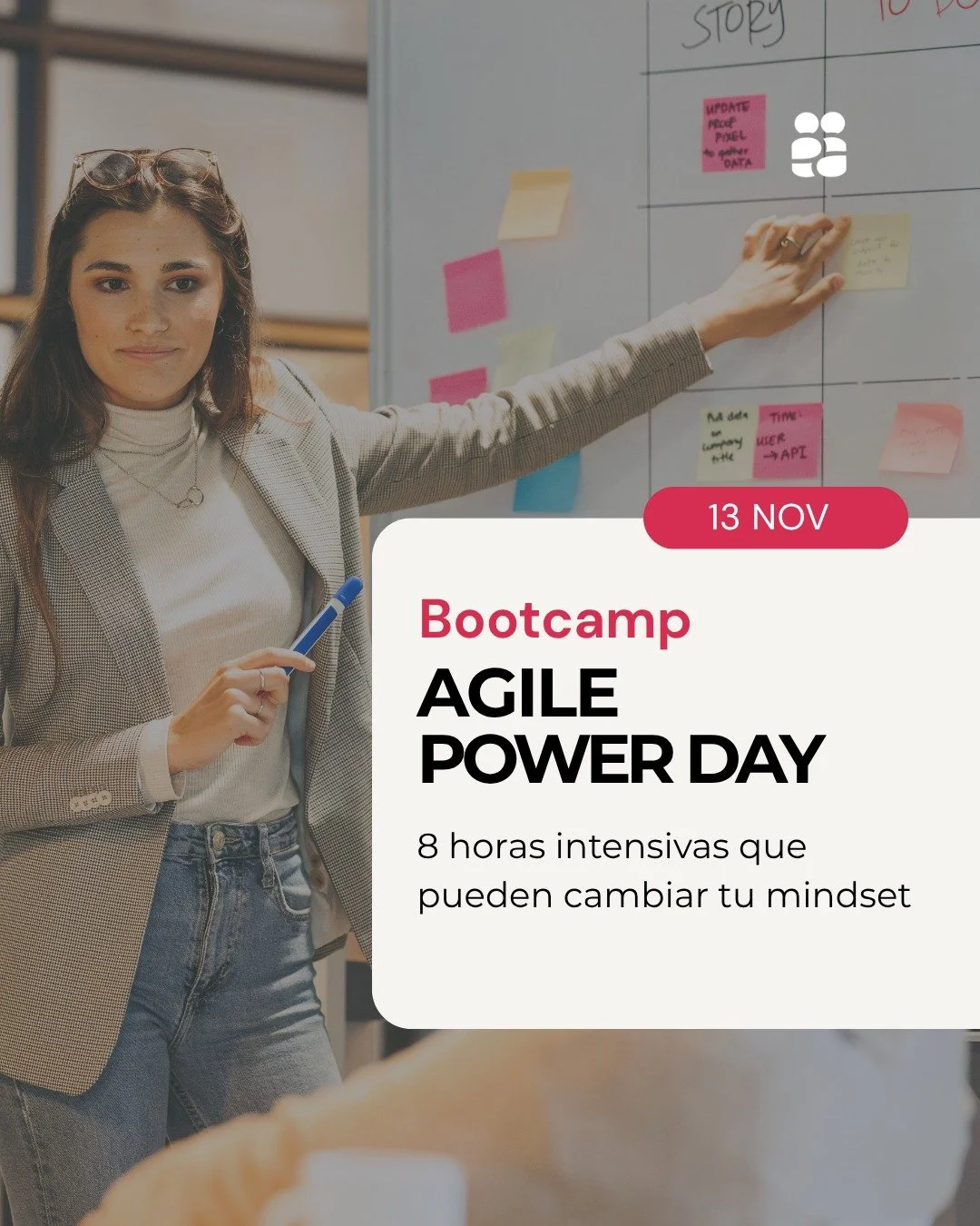 En el Bootcamp Agile Power Day vas a:
👉Aprender haciendo.
👉Redefinir tu mirada de liderazgo.
👉Llevarte herramientas listas para usar con tu equipo.
👉Descubrir c&oacute;mo la agilidad puede transformar la cultura de trabajo.
Una experiencia pr&aac