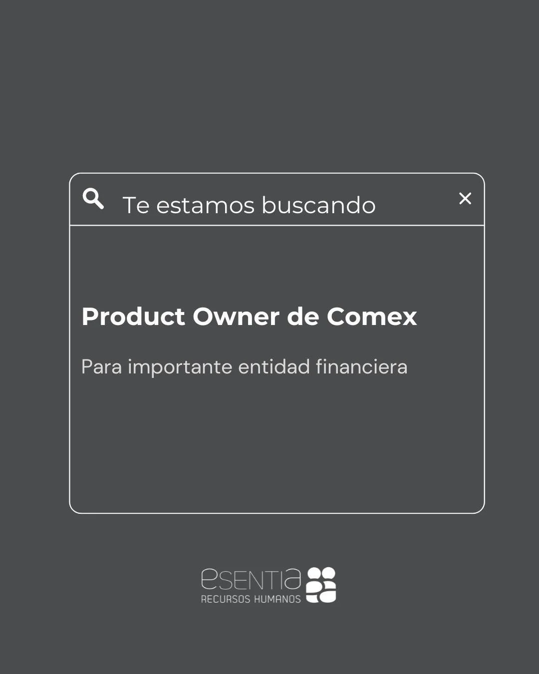 Buscamos Product Owner de Comex 🚀

📍Ubicaci&oacute;n: C&oacute;rdoba
💼Jornada laboral: Full time
➡️Modalidad: H&iacute;brida (4x1)

Postulate desde nuestra web en la secci&oacute;n &ldquo;Oportunidades laborales&rdquo;
 o envianos tu CV a 📱 351-2