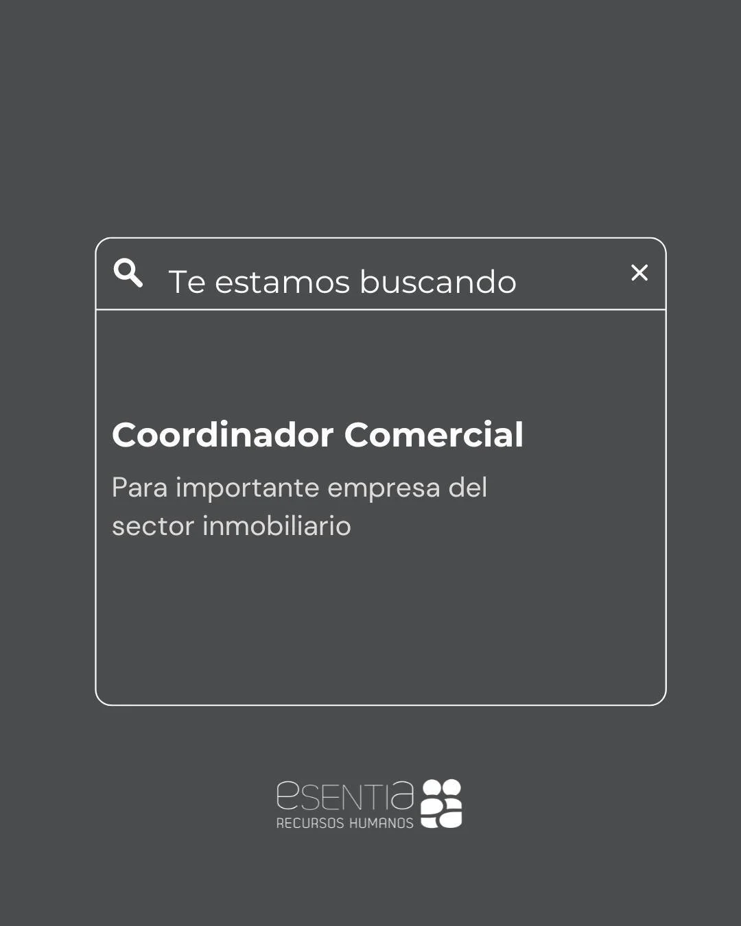 &iquest;Busc&aacute;s un nuevo desaf&iacute;o profesional? 💻
Estamos buscando Coordinador Comercial para importante empresa del sector inmobiliario

📍Ubicaci&oacute;n: C&oacute;rdoba
 🕘Jornada: Full time
 💻Modalidad: Presencial

Podes postularte 