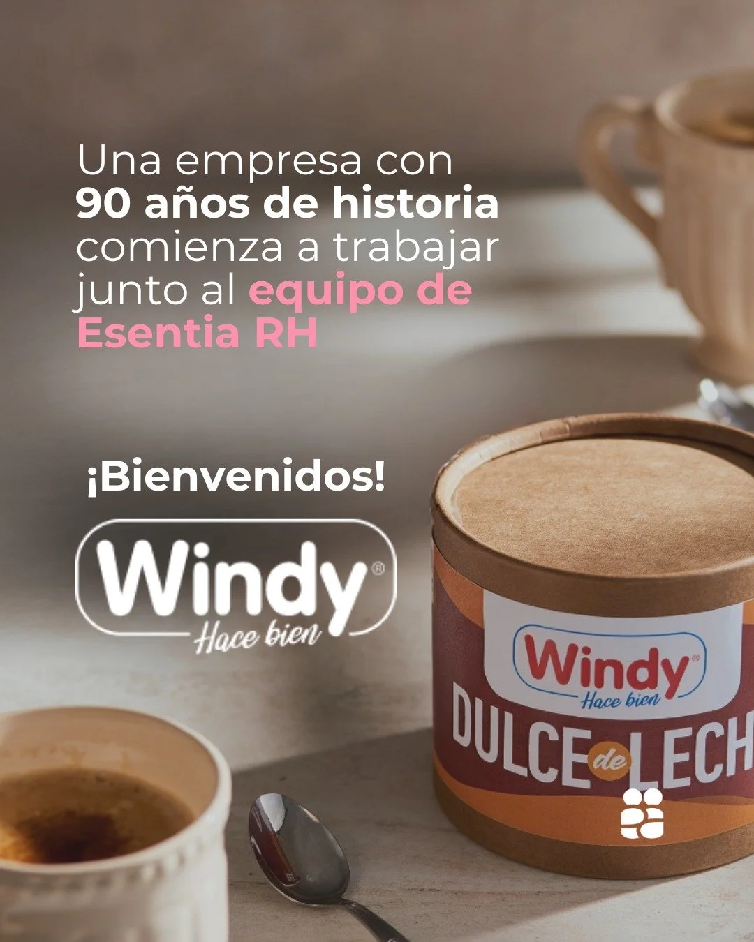 Bienvenidos @lacteoswindy ✨
Nos entusiasma acompa&ntilde;ar a una empresa con historia y trayectoria en el mercado.
Nos une algo clave: la experiencia como base para crecer y tomar decisiones estrat&eacute;gicas.

Gracias por confiar en ESENTIA RH 🤝
