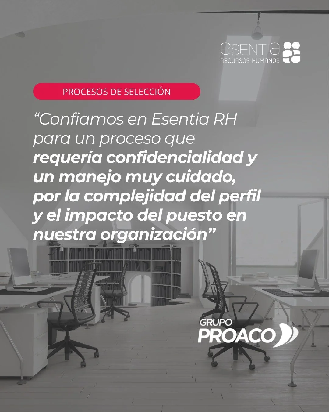👉 En los procesos de selecci&oacute;n, hay algo que no se ve, pero es clave: la confianza.

Trabajamos con informaci&oacute;n sensible, decisiones estrat&eacute;gicas y movimientos que impactan directamente en el negocio. Por eso, la confidencialida