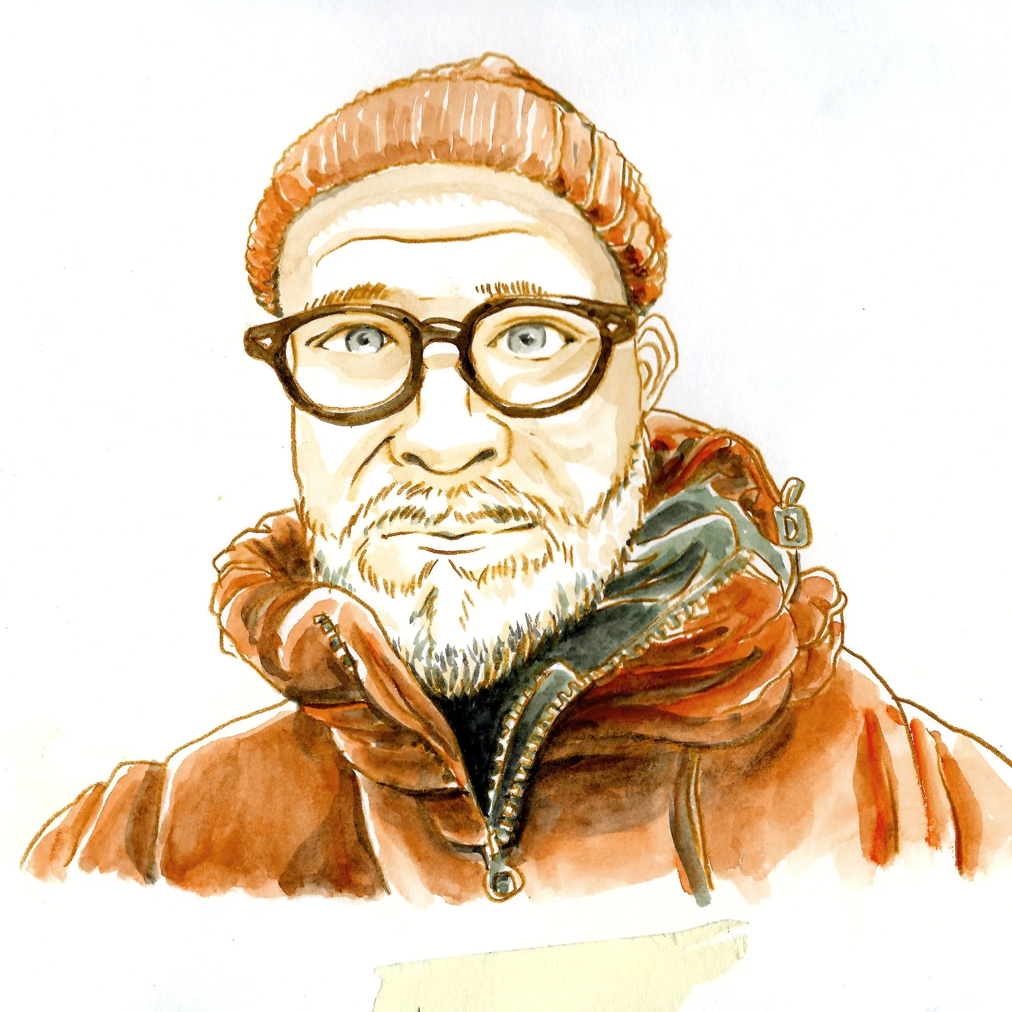 Watercolor Portrait of Illustrator Dominik