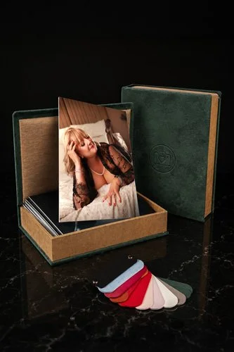 Curves Studios premium photobox with mounted prints