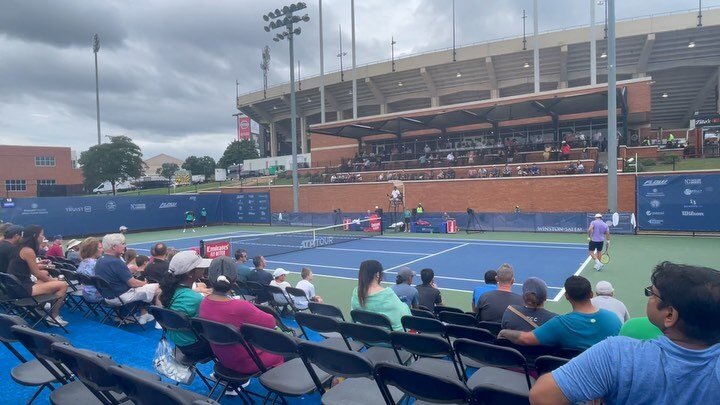 Advantage Tennis and Pickleball took on the Winston-Salem Open! 🎾 So much fun and the perfect day for tennis! Get out to Wake Forrest this week and see for yourselves! #wakeforrestuniversity #winstonsalemopen2022 #winstonsalemopentennis #triadnc #te