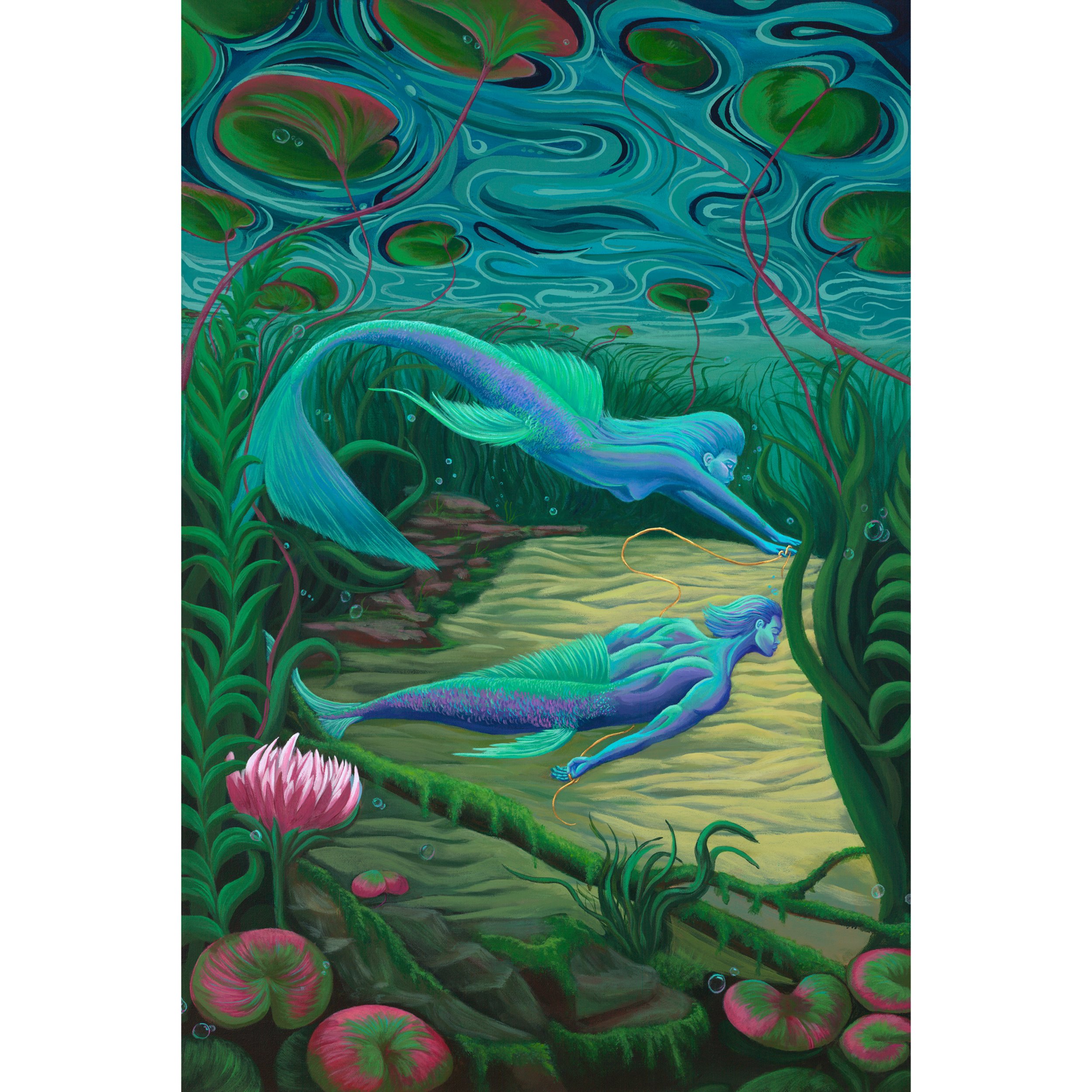 The Fleeing Pair (Pisces) - Original