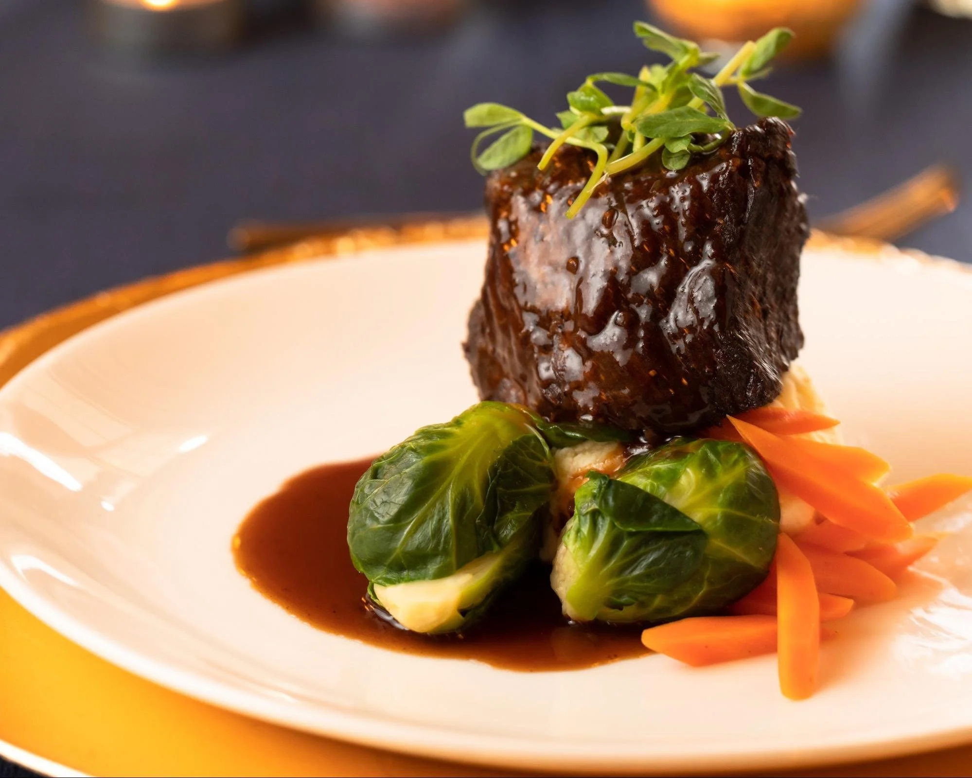 Plated wedding dinner served by 2Shea Catering