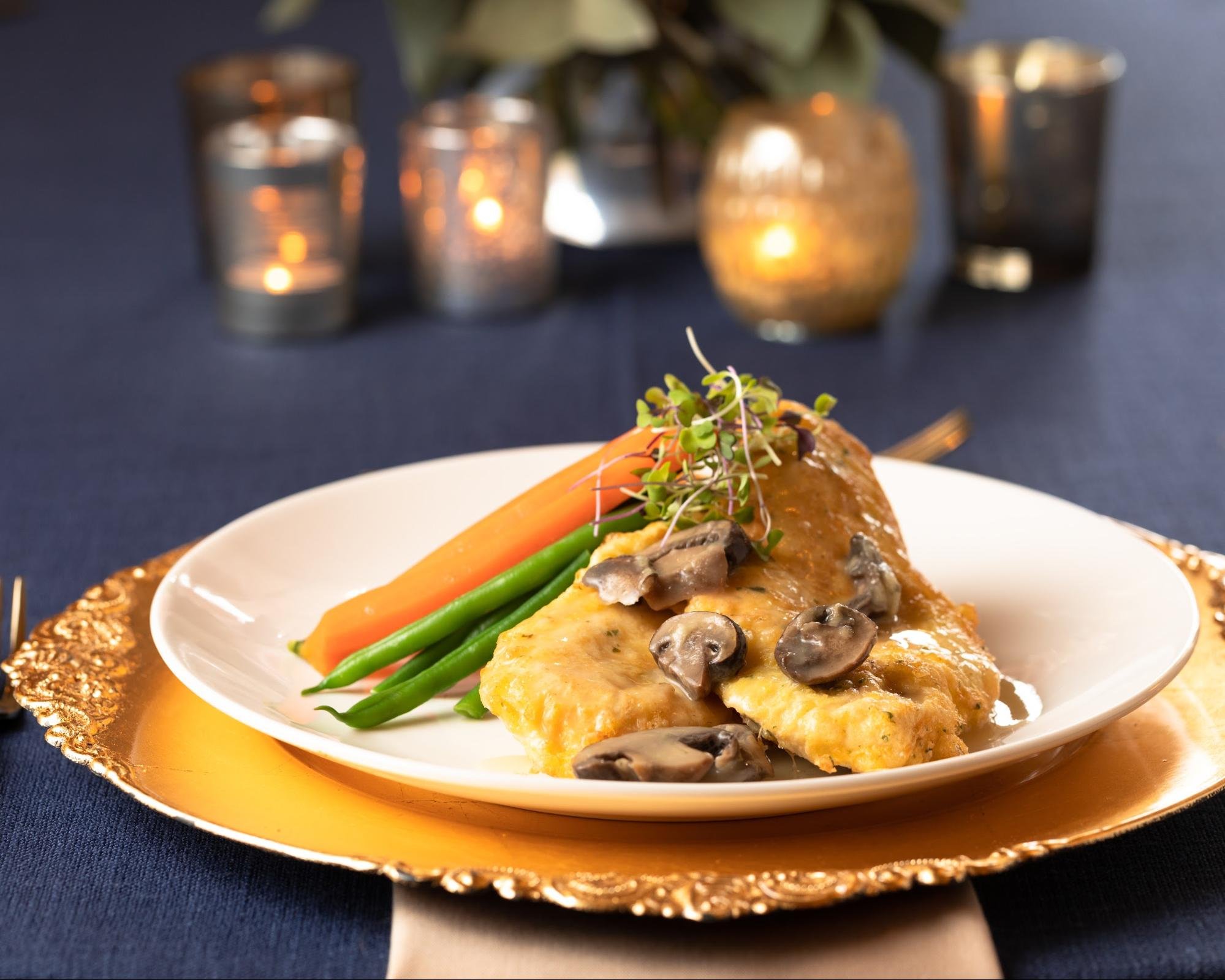 Wedding dinner served by 2Shea Catering.