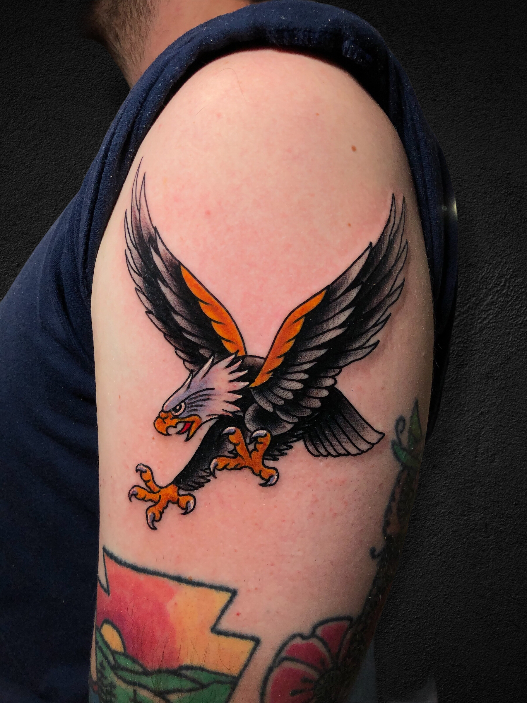 Tattoo uploaded by Stacie Mayer  Black and grey traditional eagle tattoo  by Nick Rutherford traditional NickRutherford tattooflash eagle bird  blackandgrey  Tattoodo