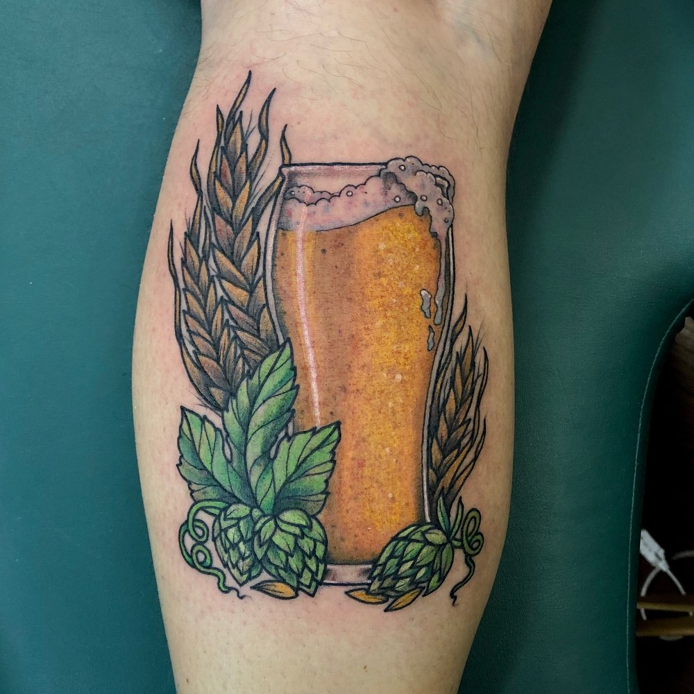 traditional beer tattoo