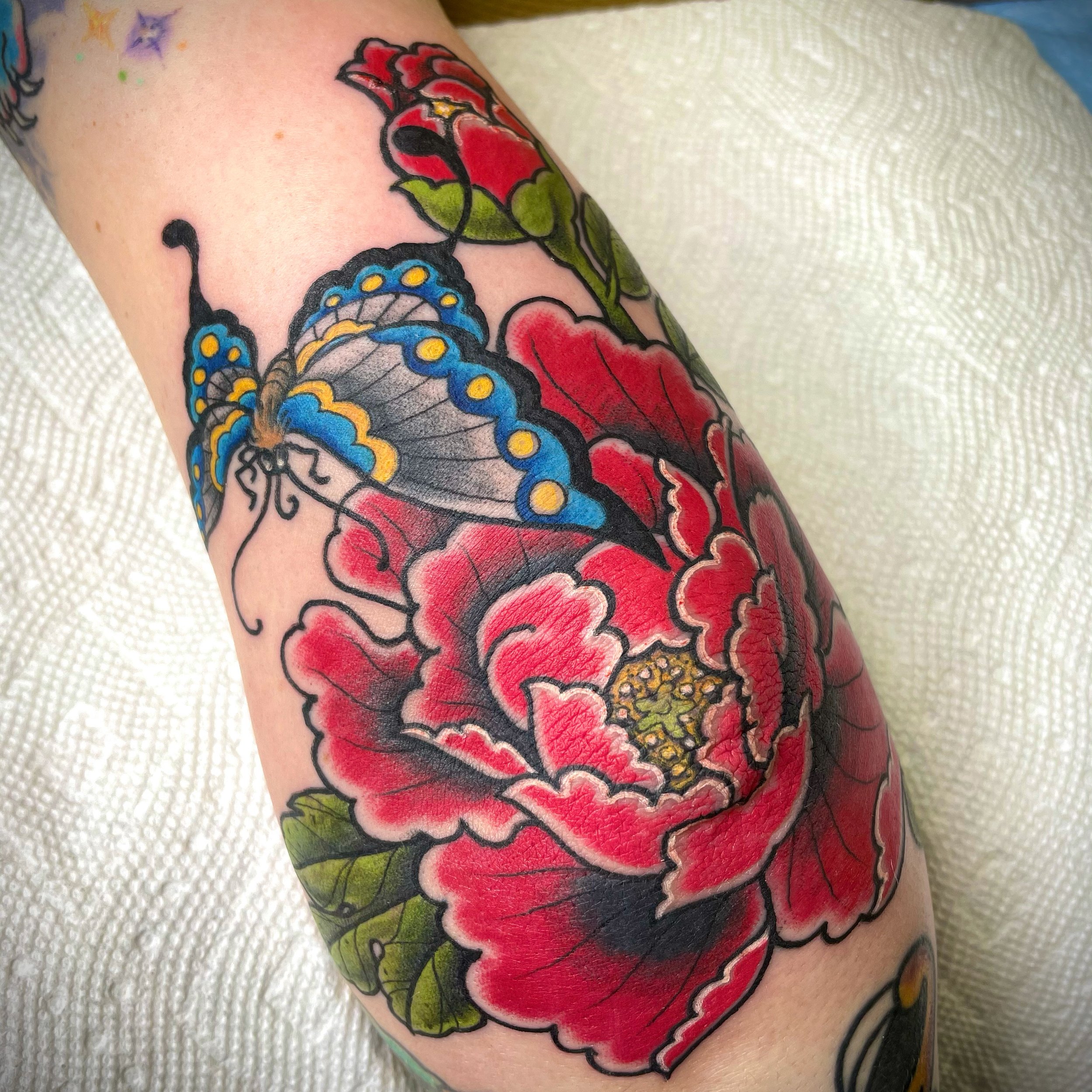 Peony and Butterfly