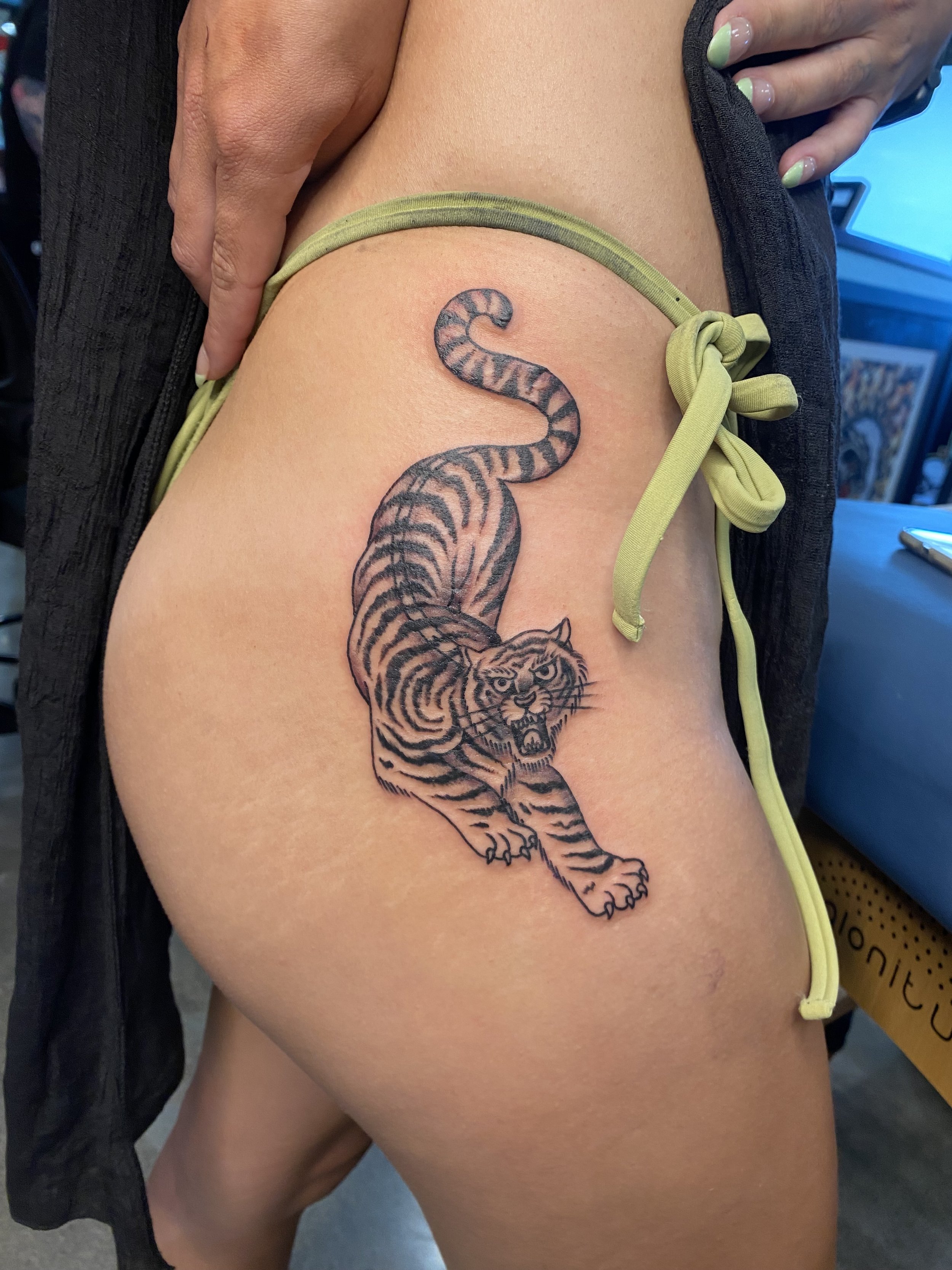 Prowling Tiger Tattoo  Realistic Temporary Tattoo  Tattoo Icon   TattooIcon