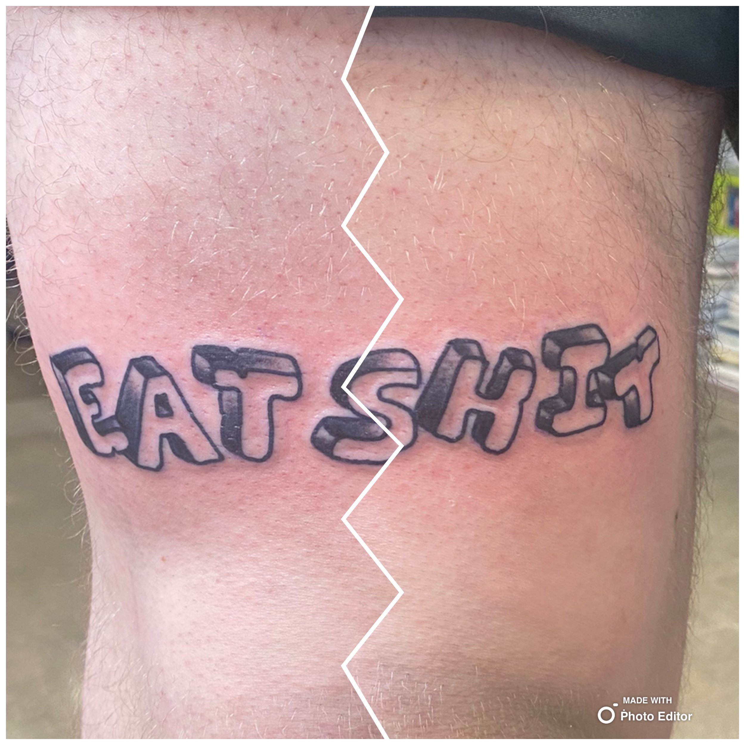 "Eat Shit" Lettering