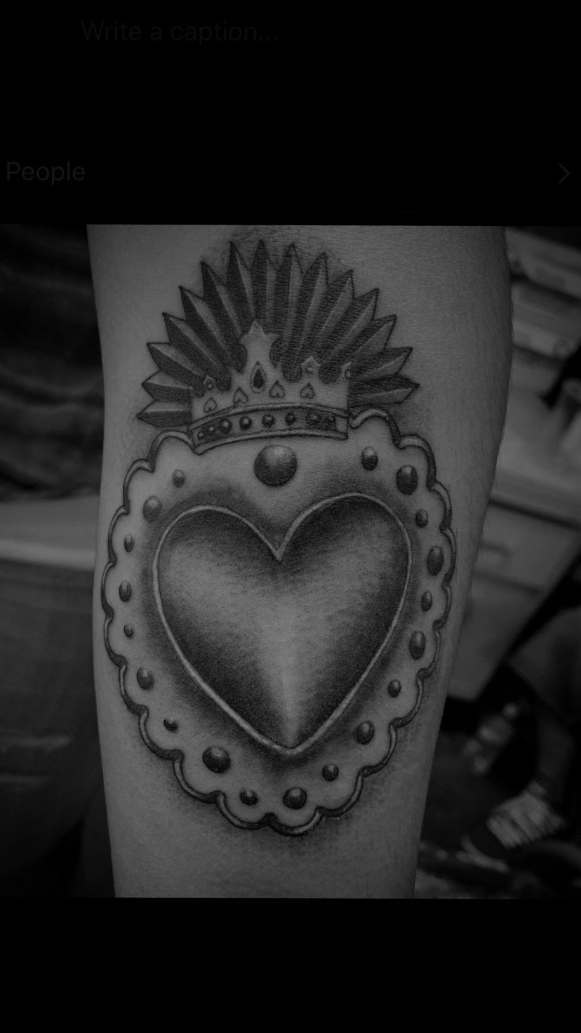 Heart, Crown, and Rays