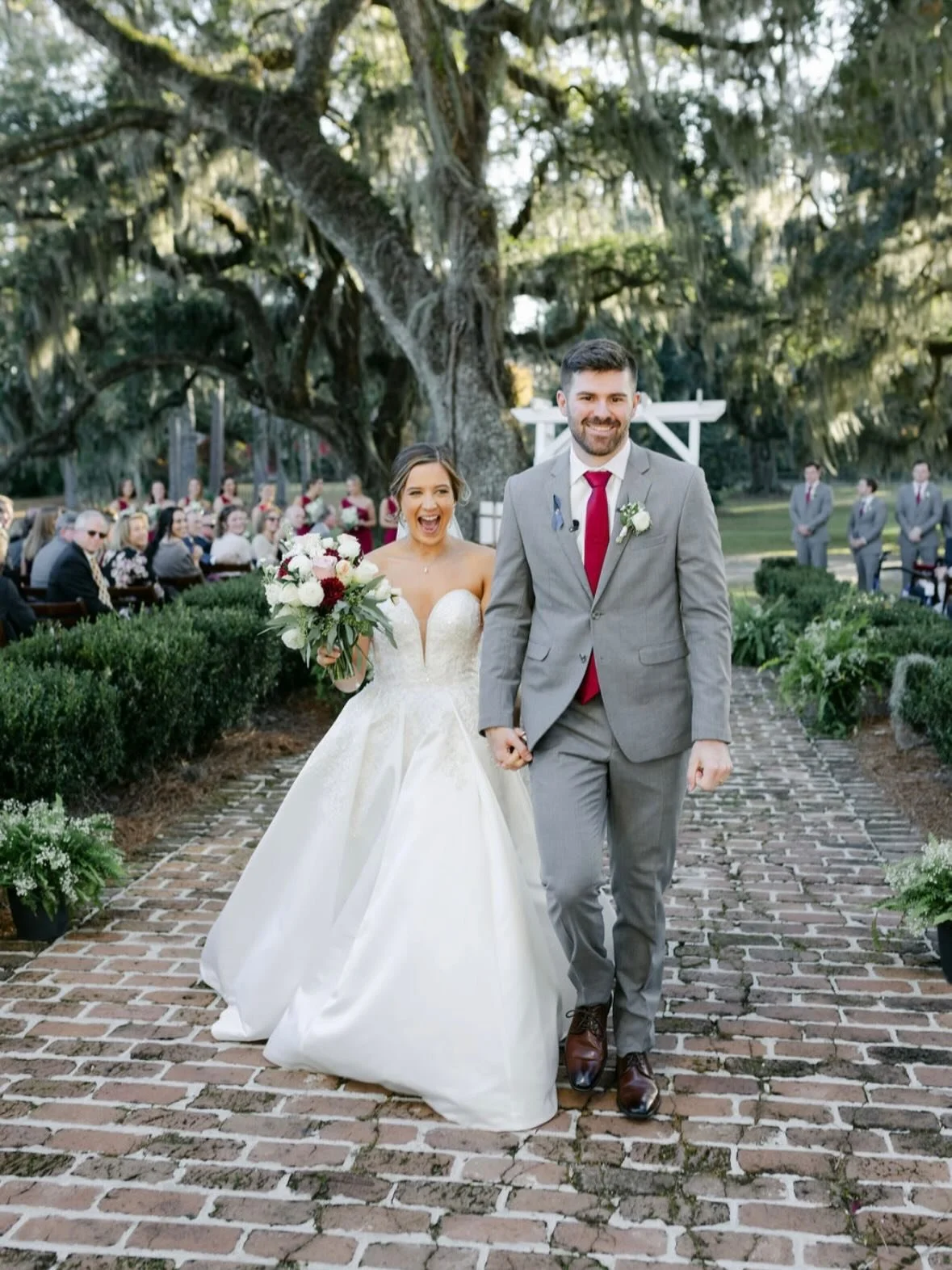 Happy December 1st and {almost} 1st Anniversary to Ally &amp; Davis! What a joyful beautiful day full of rich winter hues, lots of dancing, love, hand designed paper goods, and pink pony club on repeat 🌲🤍🥂 @allywbrainard 

@allison.hanson.photogra