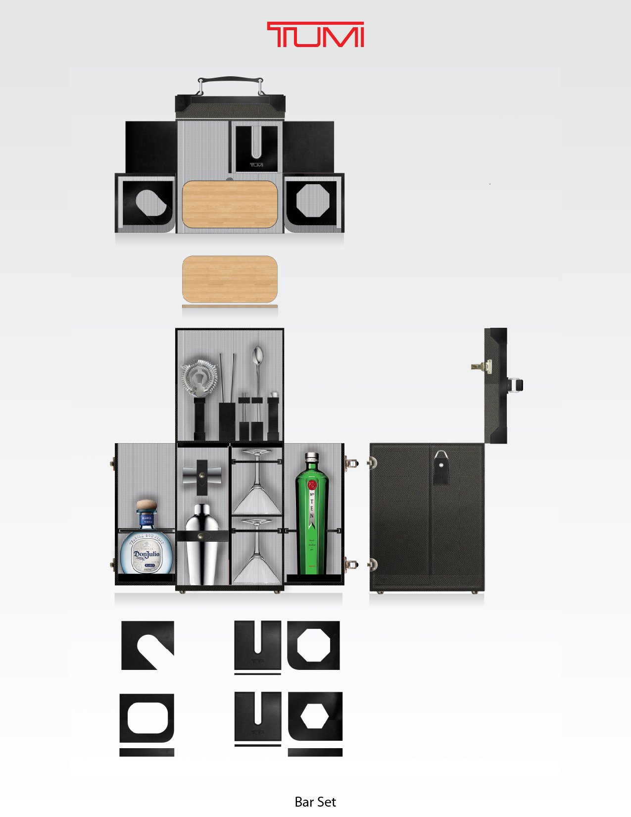 Photoshop rendering of case open with details