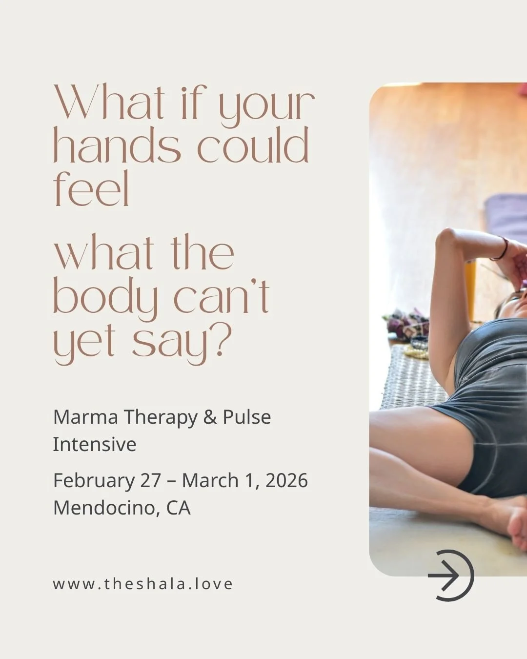 Your hands already know more than you think.
This training teaches you how to listen.

Marma therapy is not just &ldquo;point work.&rdquo;
It is one of Ayurveda&rsquo;s most precise and powerful healing languages &mdash; a way of meeting the nervous 