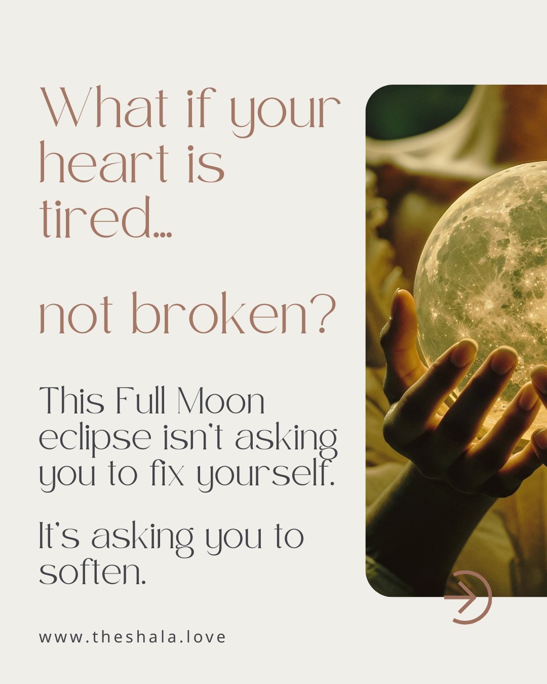 You don&rsquo;t need to &ldquo;try harder&rdquo; this moon. You need to let something end.

This Full Moon eclipse in Pūrvā Phalgunī is about emotional completion, the kind that happens when the heart finally gets to rest.

Not pushing. Not manifesti