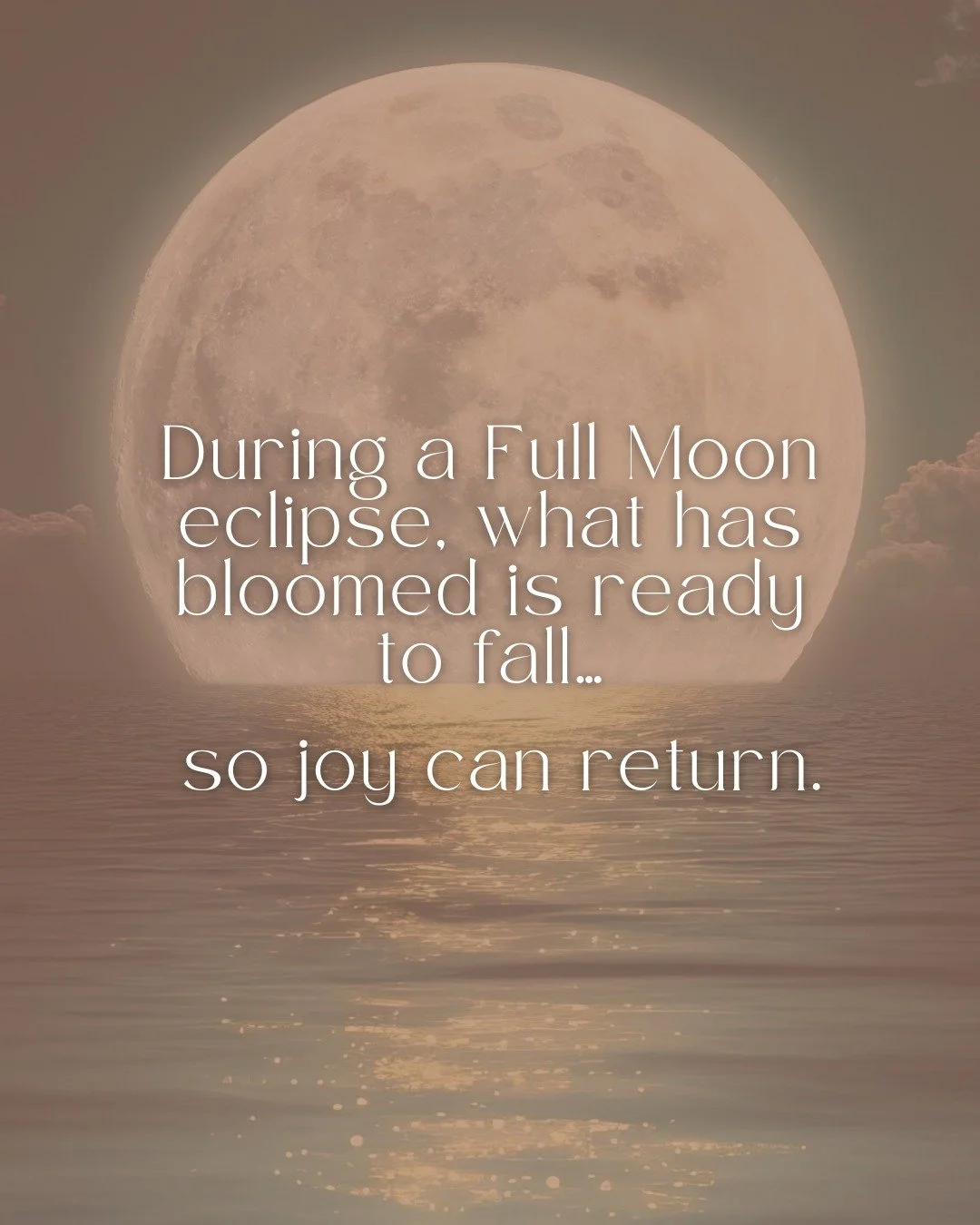 This Full Moon eclipse is a soft ending. 

Not dramatic. 
Not forceful. Just&hellip; honest.

An ending to: old love patterns overgiving emotional strain joy with conditions.

If your heart has been carrying more than it should, this is your invitati