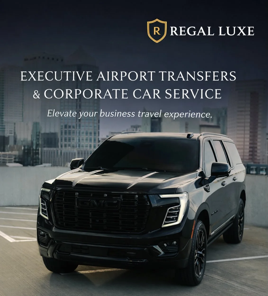 Executive airport transfers and corporate car service designed for professionals who value precision, privacy, and presence.

Regal Luxe Transport
Elevating business travel across Tampa Bay.