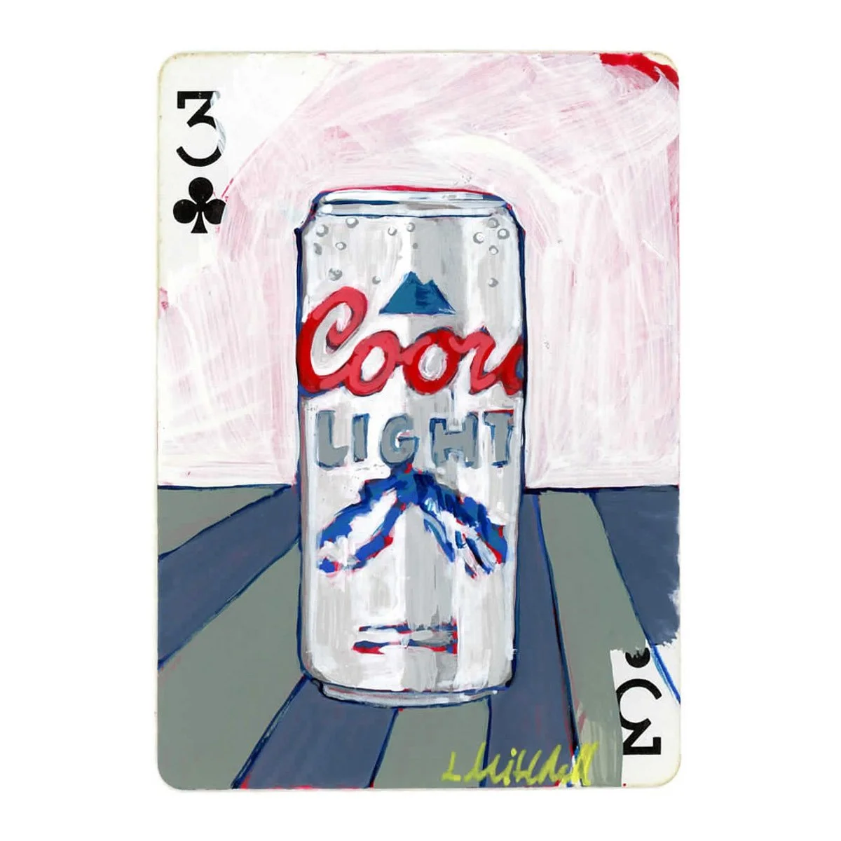 Silver Bullet - Three of Clubs (framed)