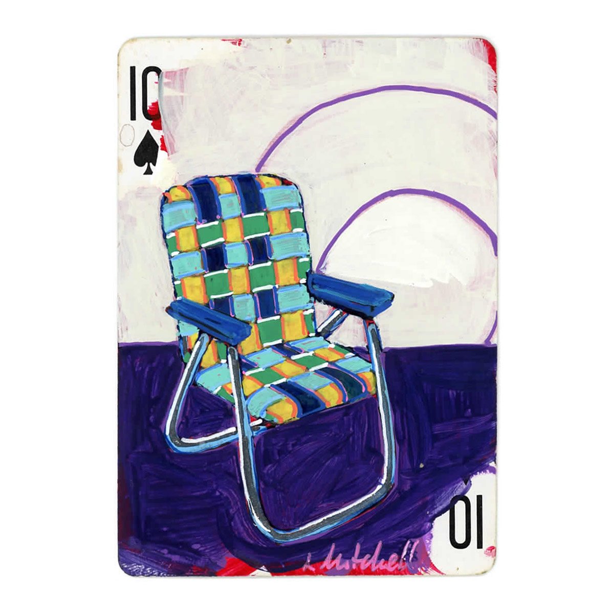 Lawn Chair - Ten of Spades (framed)
