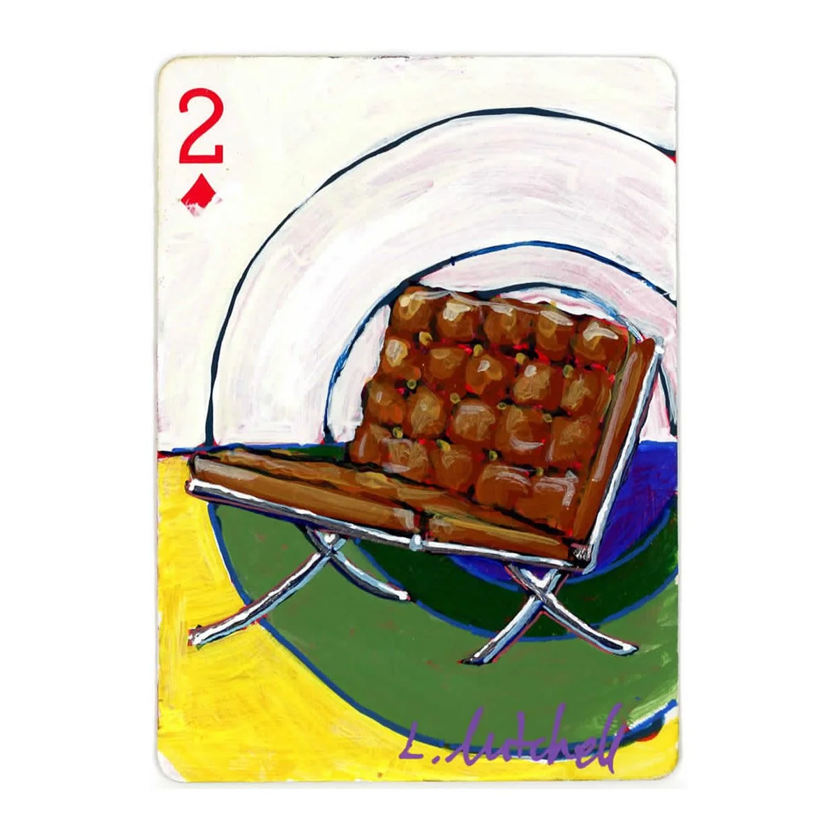 Barcelona Chair - 2 of Diamonds (framed)