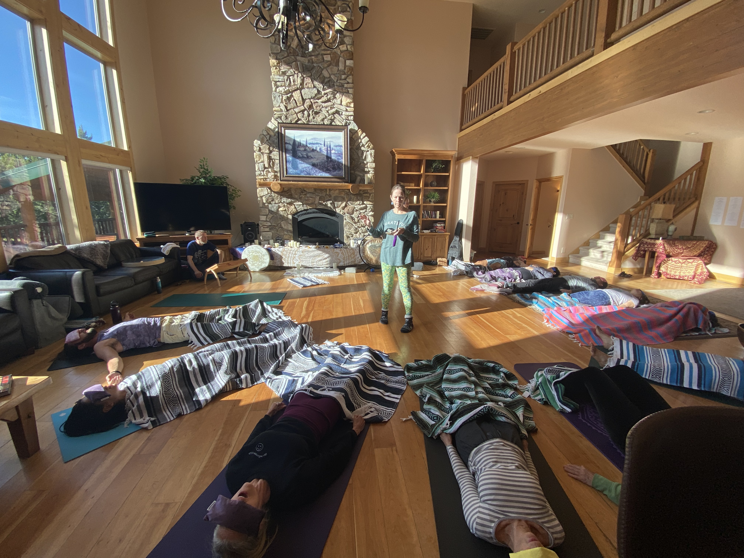 Patti Block with Zen Body Waves is sending Reiki healing to the particiants of a breathwork class in Zion, Utah at the Revitalize and Harmonize yoga retreat.