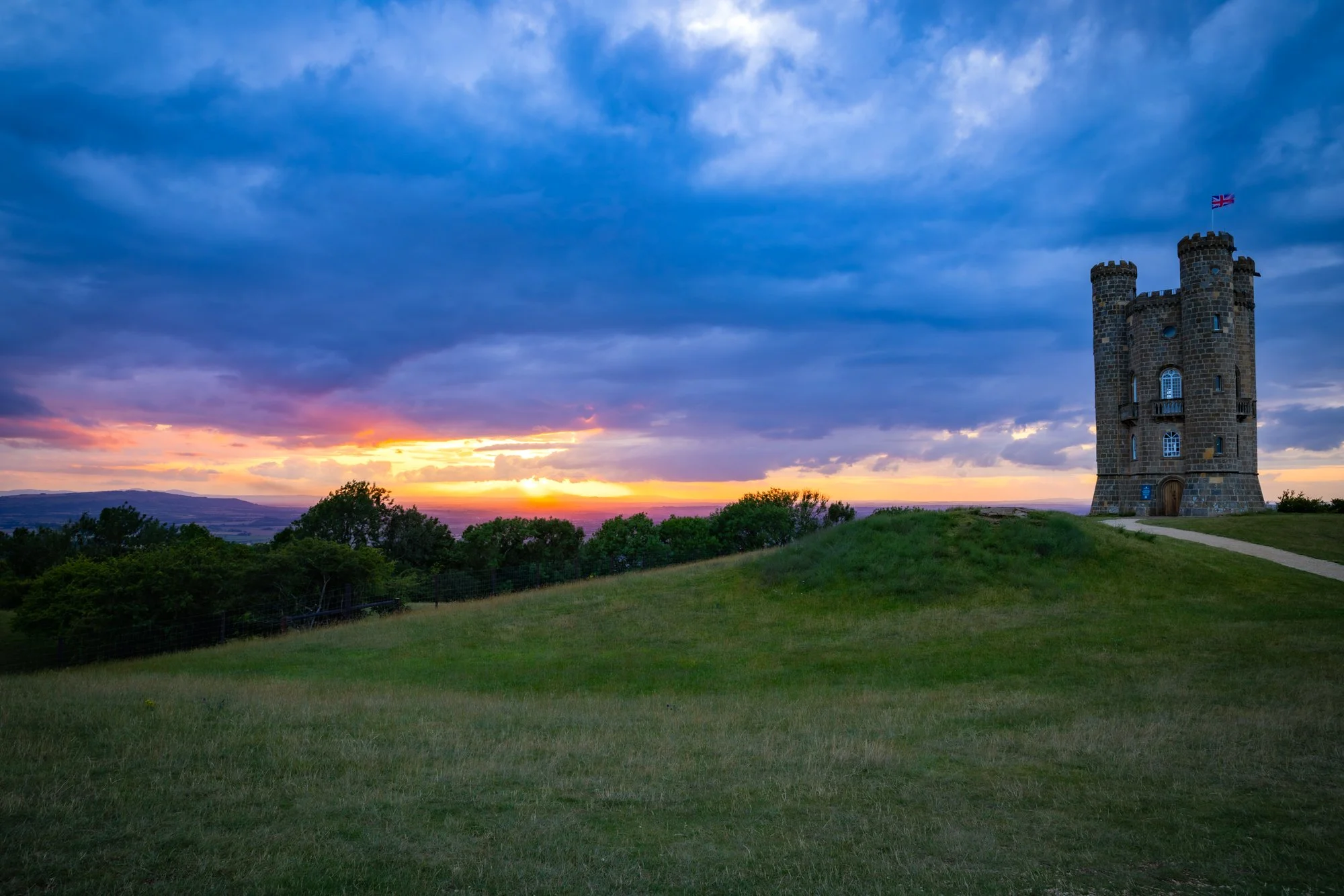 Broadway Tower Sunset