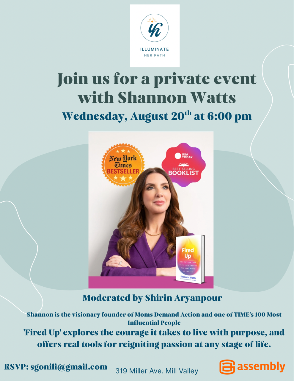 Join Us in Conversation with Shannon Watts and Lesley Hu (POSTPONED, DATE T.B.D.)