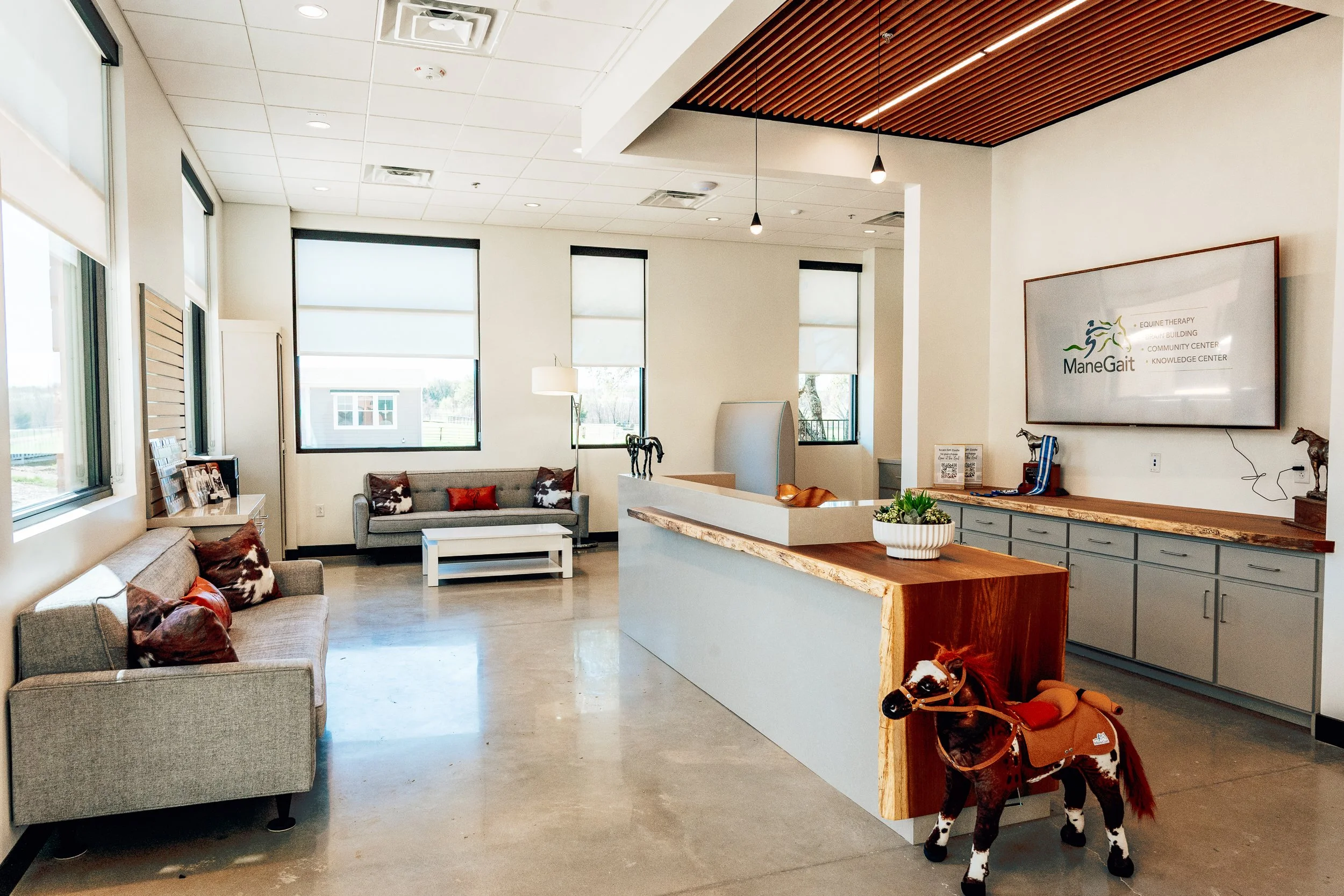 Reception cabinets kindly donated by Chandler Cabinets