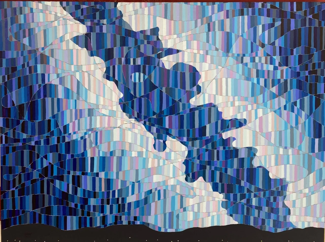 Chant de la nuit, 122cm x 92cm, acrylique sur canvas