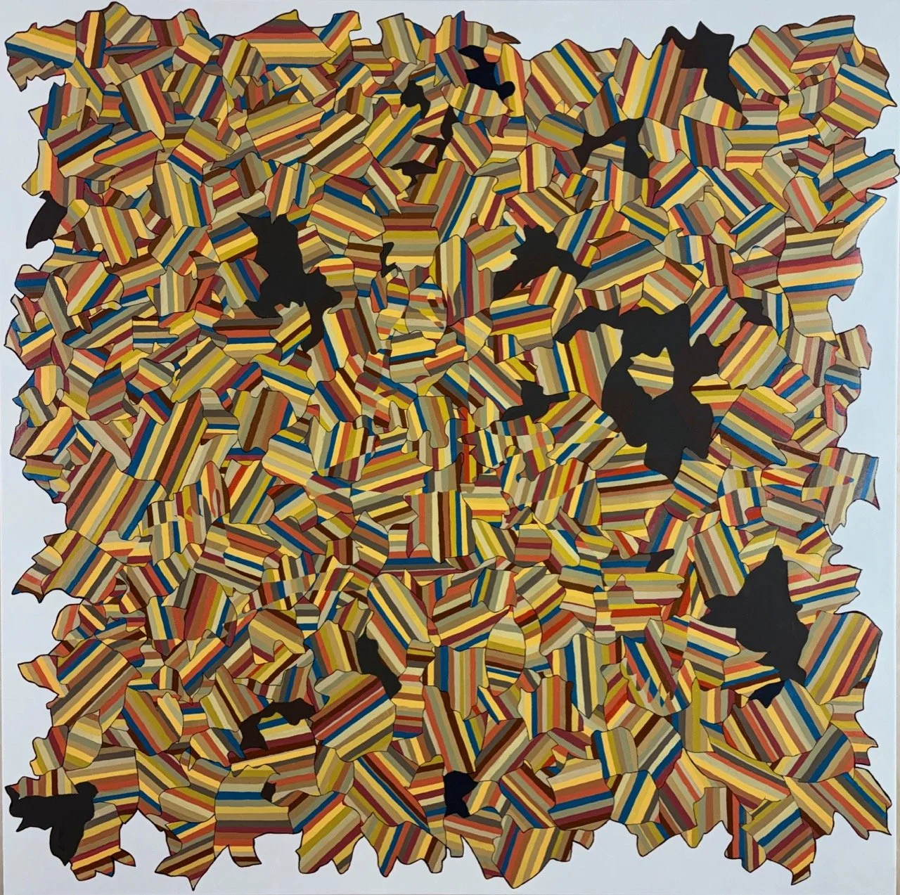 C'est le temps de migrer, 152cm x 152cm, acrylique sur canvas