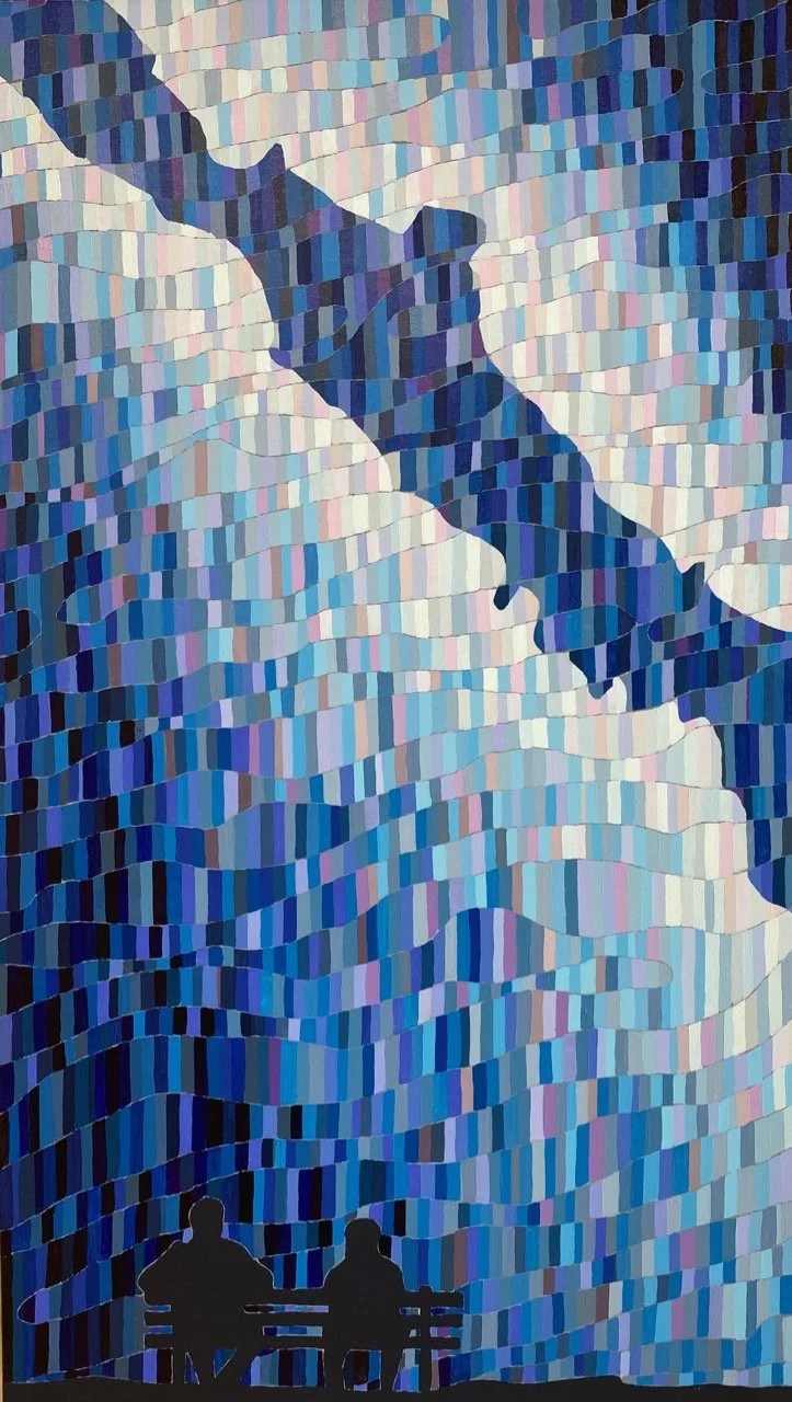À l'infini, 68cm x 122cm, acrylique sur canvas 