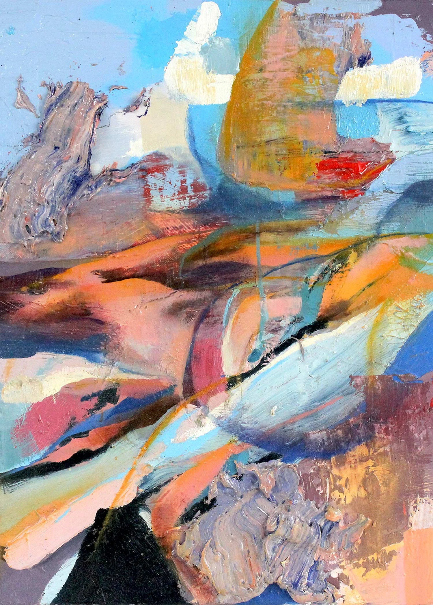 ‘Horizon’ 
oil on canvas on board, 43 x 31.5cm, 2018 
(Private collection, Cardiff, Wales)