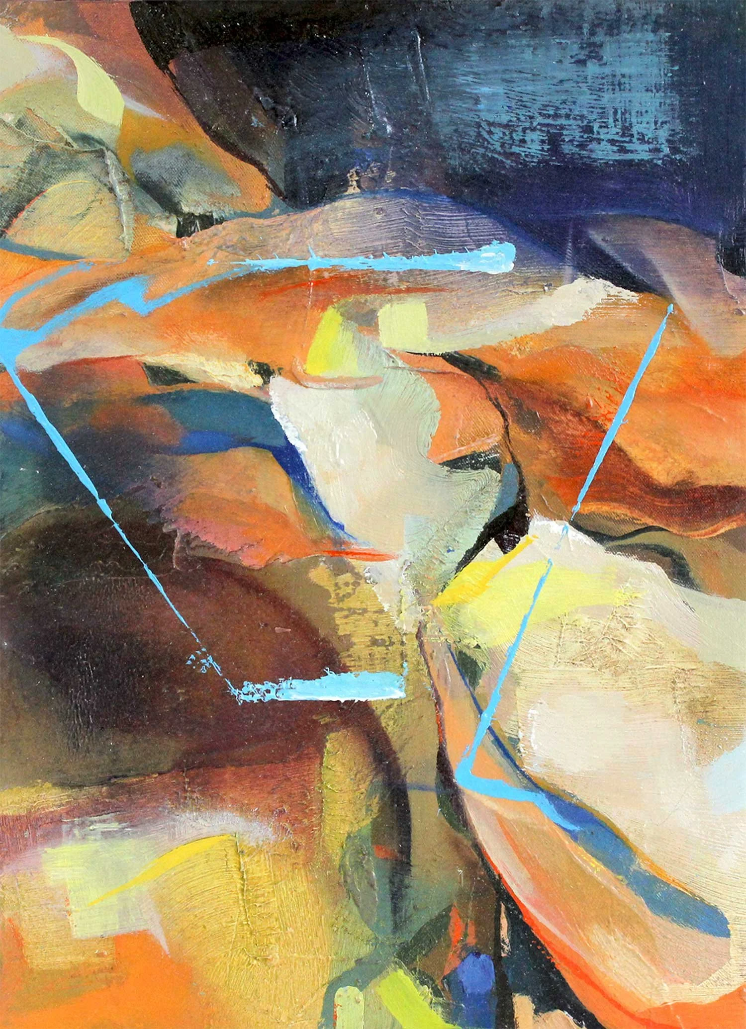 ‘Cleft’ 
oil on canvas on board, 43 x 31.5cm, 2018
