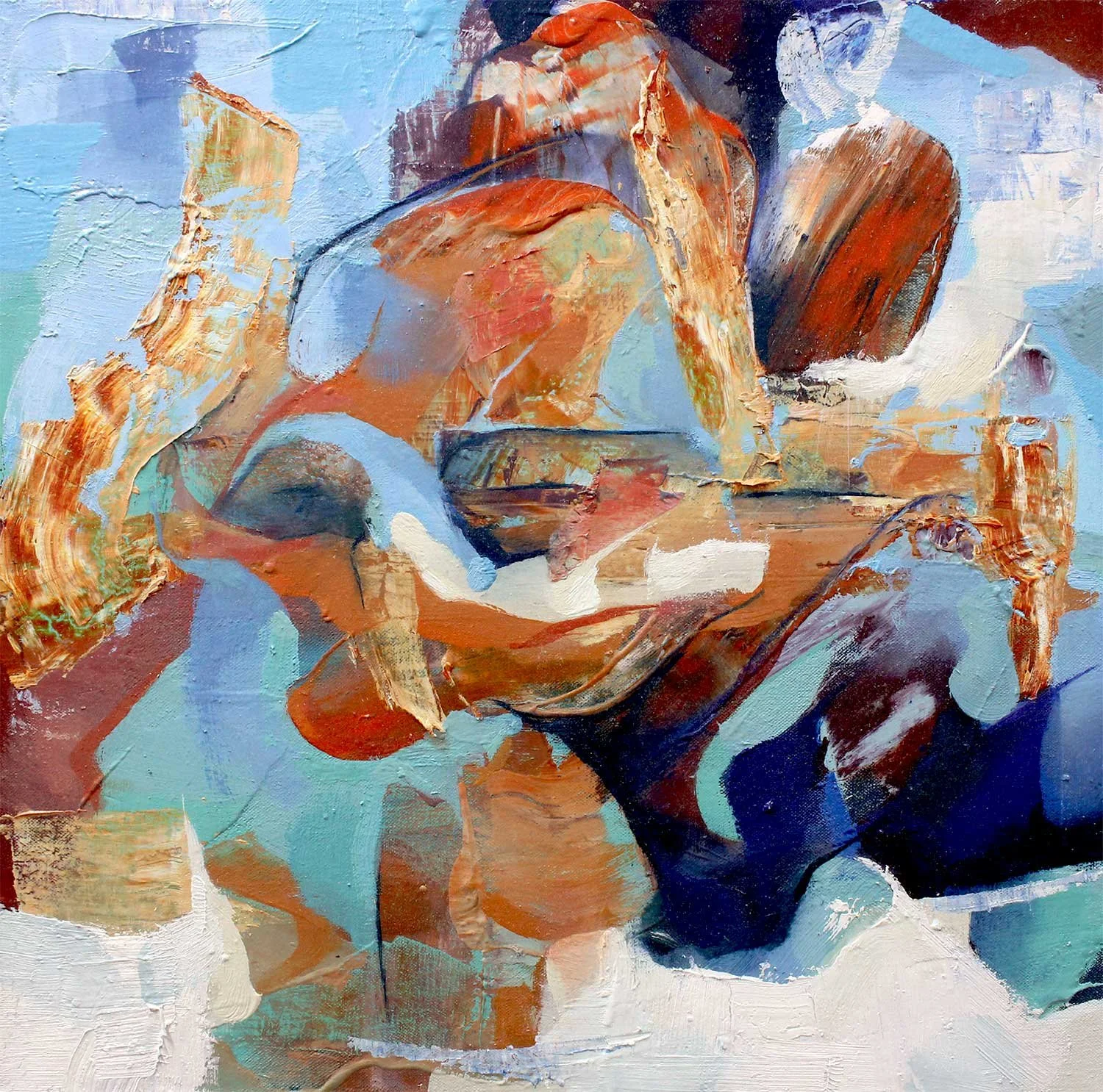 ‘Untitled’ 
oil on canvas, 43 x 43cm, 2018 
(Private Collection, Cardiff, Wales)