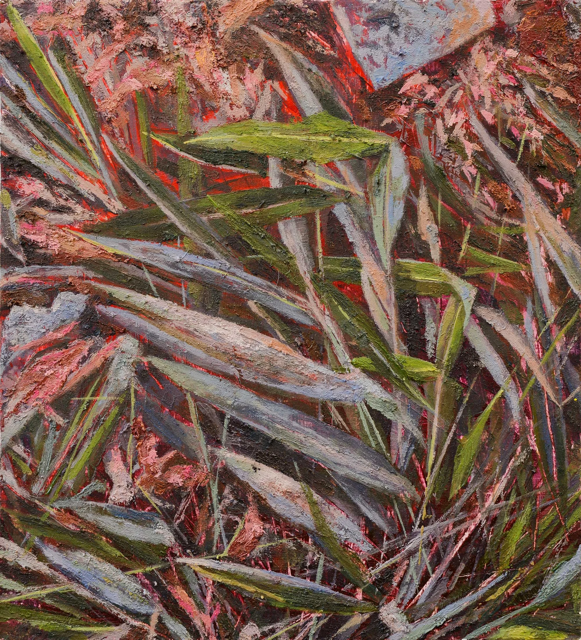 'Untitled (Leaves)' 
oil on panel, 21 x 19cm, 2025